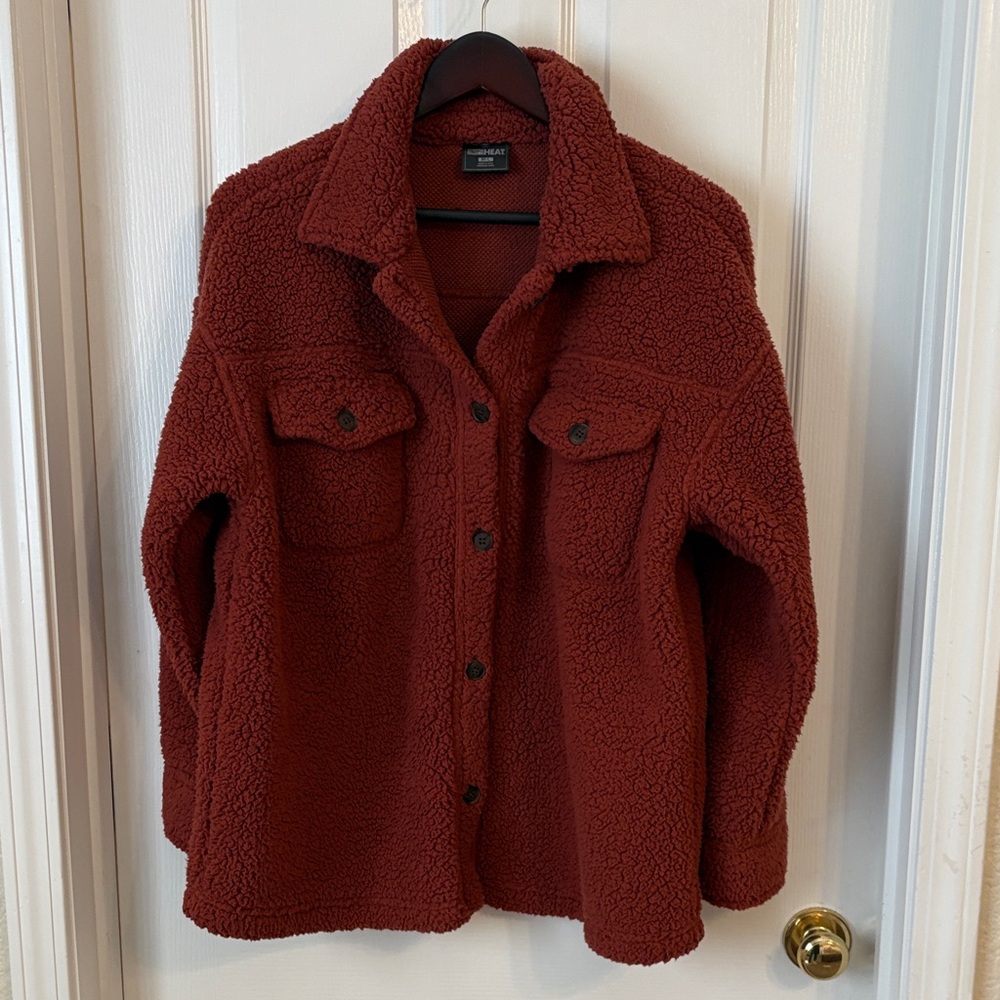 Women's Sherpa Jacket in Rust Size M/L
